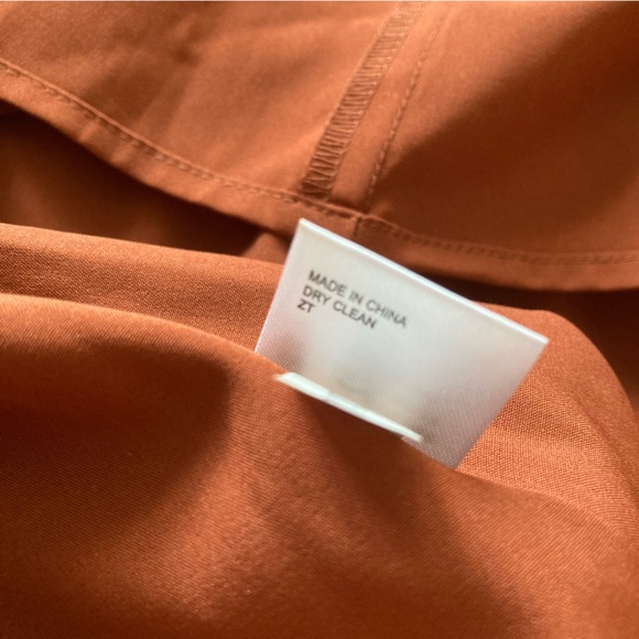 Gianni Bini Smocked Puff Sleeve Dress Square Neck Paisley Brown Size Large VEUC - Picture 12 of 12